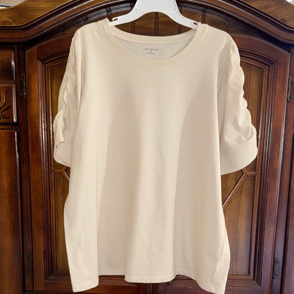 Lane Bryant Cream Women's Top